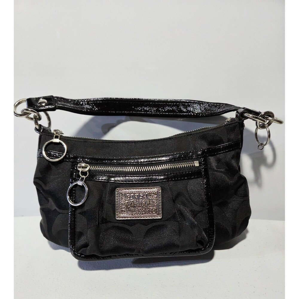 Coach Poppy Black Monogram Bag #L0926-14562 Excellent Used Condition
